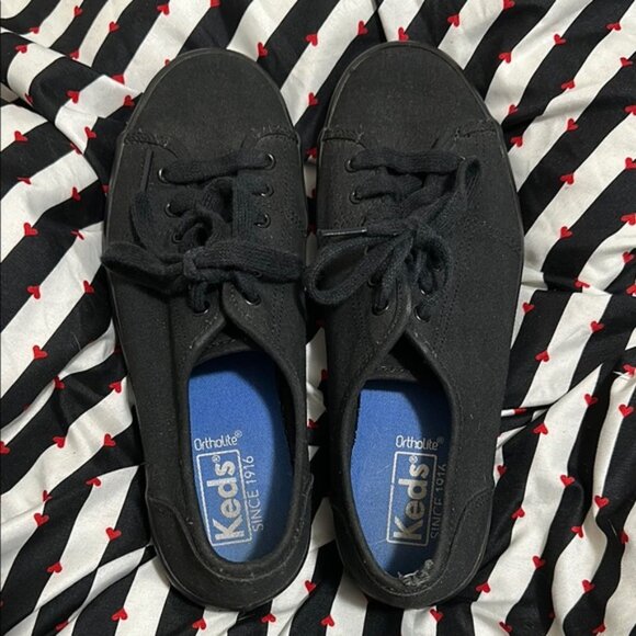 Keds Womens Black Canvas Sneakers - Picture 2 of 5
